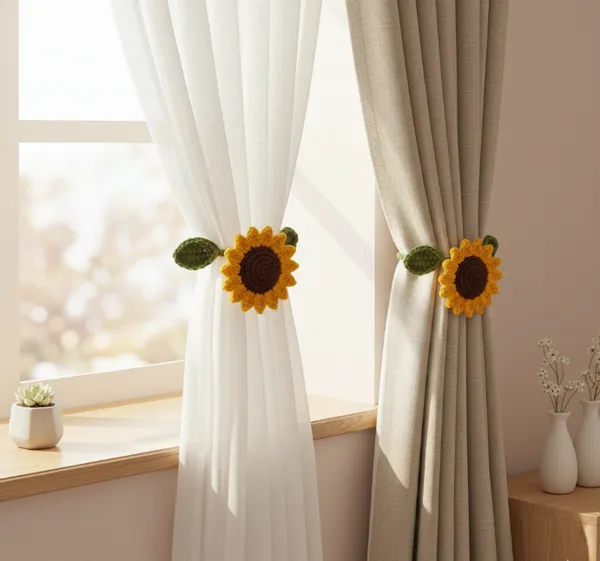 Yellow_Woolen_Handmade_Premium_Quality_Curtain_Holder_(Set_of_4)