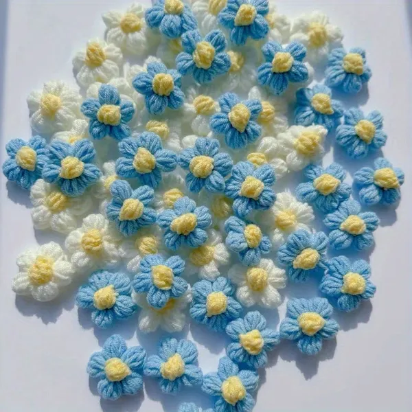 Multicolor_Woolen_Handmade_Premium_Quality_Crochet_3D_Flowers