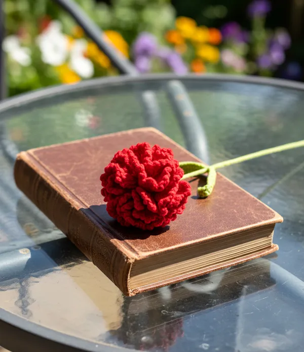 Red_Crochet_Carnation_Flower