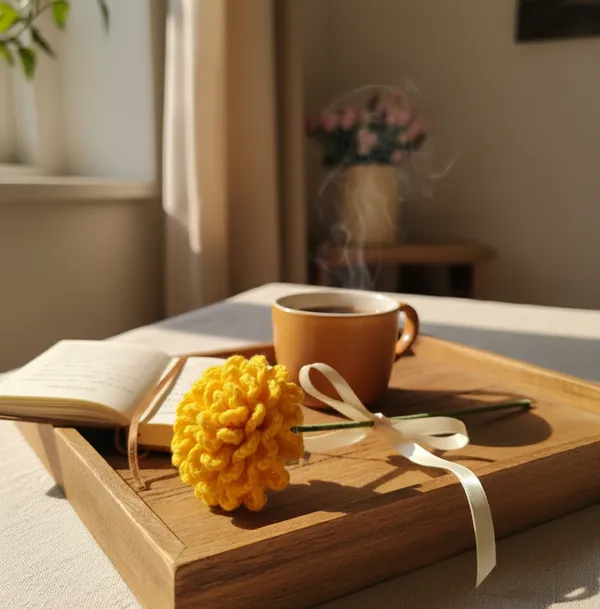 Yellow_Crochet_Carnation_Flower