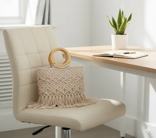 White_Woolen_Handmade_Premium_Quality_Clutch_Bag