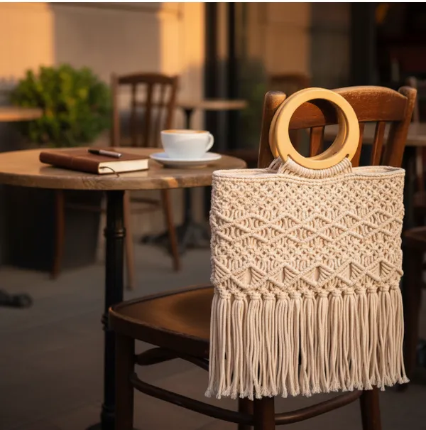 White_Woolen_Handmade_Premium_Quality_Clutch_Bag