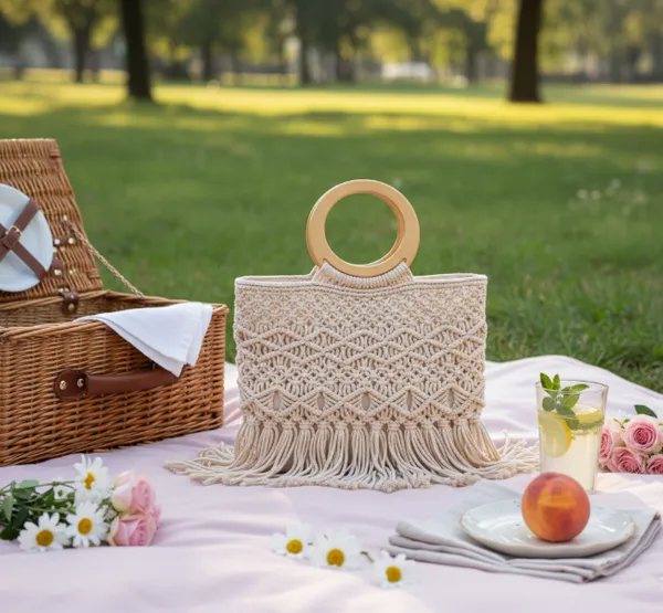 White_Woolen_Handmade_Premium_Quality_Clutch_Bag