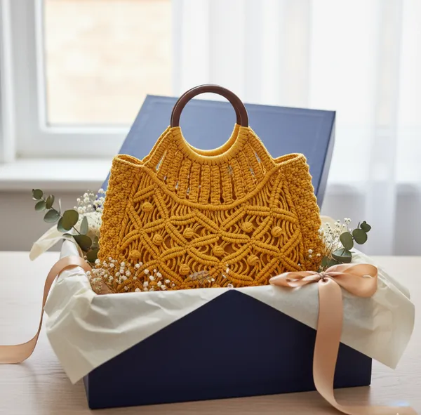 Yellow_Woolen_Handmade_Premium_Quality_Clutch_Bag
