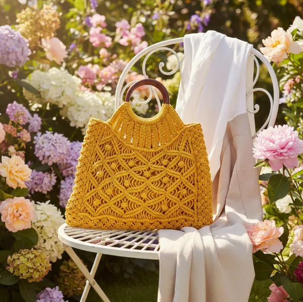 Yellow_Woolen_Handmade_Premium_Quality_Clutch_Bag