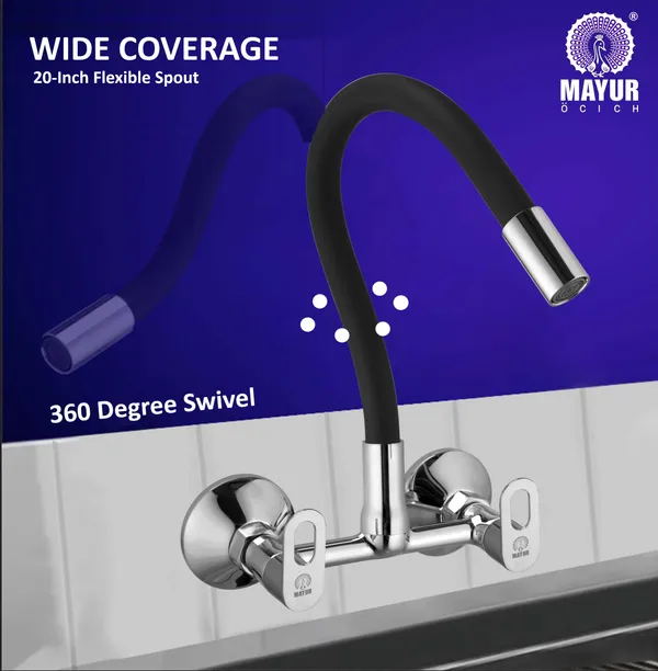 MAYUR_ÖCICH_Brass_Kitchen_Sink_Mixer_Tap_|_Flexible_360_Silicone_Swivel_Spout_|_Hot_&_Cold_Dual_Handle_Faucet_For_Kitchen_|_Chrome_Finish_|_10-Year_Warranty