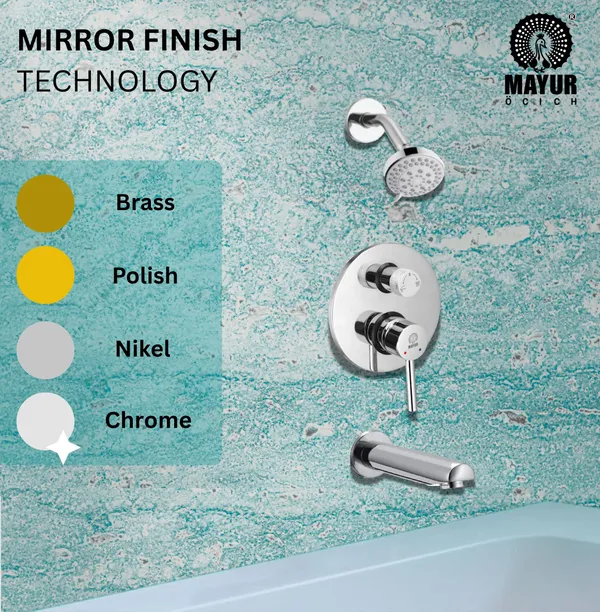 MAYUR_ÖCICH_Brass_Single_Lever_4_Way_/_2_Inlet_High_Flow_Diverter_Full_Set_For_Bathroom_(Flare)