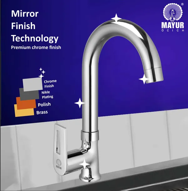 MAYUR_ÖCICH_Brass_Swan_Neck_Kitchen_Sink_Tap_With_360_Swivel_Spout_|_Chrome_Finish_|_Cold_Water_Faucet_|_10-Year_Warranty