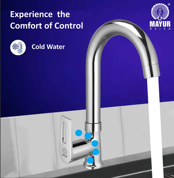 MAYUR_ÖCICH_Brass_Swan_Neck_Kitchen_Sink_Tap_With_360_Swivel_Spout_|_Chrome_Finish_|_Cold_Water_Faucet_|_10-Year_Warranty
