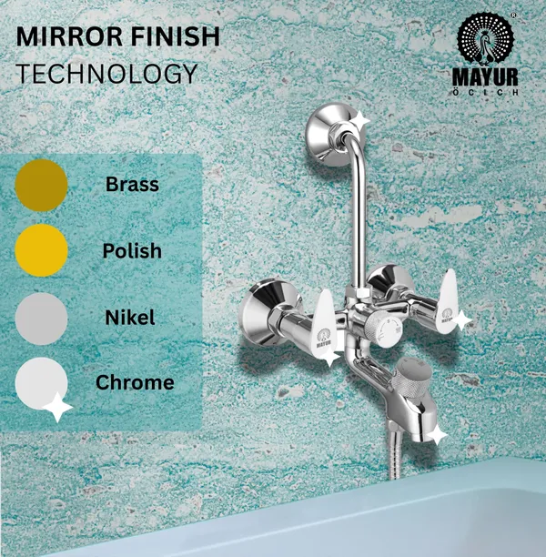 MAYUR_ÖCICH_Brass_3-In-1_Wall_Mixer_Tap_For_Bathroom_With_Overhead_&_Hand_Shower_Arrangement_|_Chrome_Finish_|_Hot_&_Cold_Water_Mixer_|_10-Year_Warranty