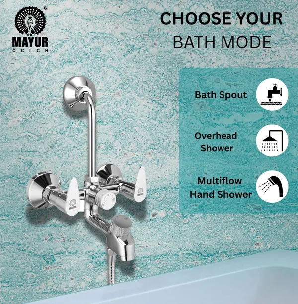 MAYUR_ÖCICH_Brass_3-In-1_Wall_Mixer_Tap_For_Bathroom_With_Overhead_&_Hand_Shower_Arrangement_|_Chrome_Finish_|_Hot_&_Cold_Water_Mixer_|_10-Year_Warranty