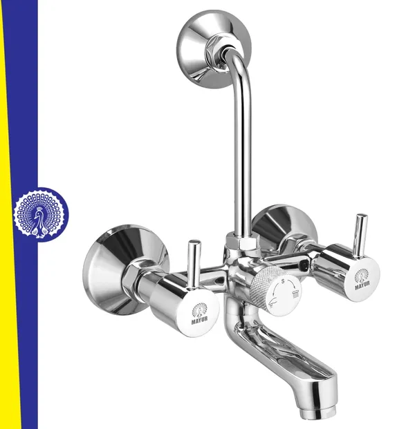MAYUR_ÖCICH_Brass_Wall_Mixer_Tap_For_Bathroom_With_Overhead_Shower_Arrangement_|_Chrome_Finish,_Hot_&_Cold_Water_Mixer,_10-Year_Warranty