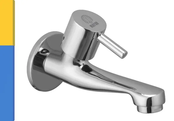Silver_Brass_Long_Body_Taps_For_Bathroom_And_Kitchen_Sink_|_Bathroom_Bib_Cock_Tap_With_Wall_Flange,_Chrome_Finished_(Iu-5M7J-Vkl7)