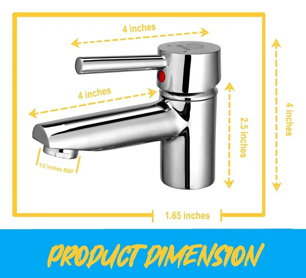 MAYUR_ÖCICH_Brass_Single_Lever_Wash_Basin_Mixer_Tap_For_Hot_And_Cold_Water_With_450_Mm_Long_Braided_Hose_(Flare)_-_10_Years_Warranty