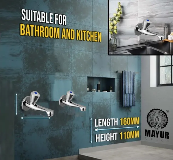 MAYUR_ÖCICH_Brass_Long_Body_Bib_Tap_For_Bathroom_And_Kitchen_With_Wall_Flange_|_10_Years_Warranty