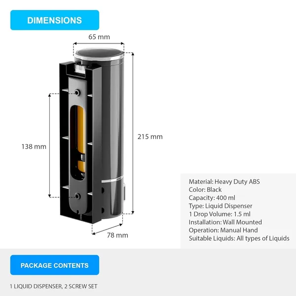 MAYUR_ÖCICH_400_Ml_Cylindrical_Abs_Black_Wall_Mounted_Shampoo_Sanitizer_Lotion_Hand_Dish_Wash_Gel_Liquid_Soap_Dispenser_For_Bathroom_Kitchen_(1)