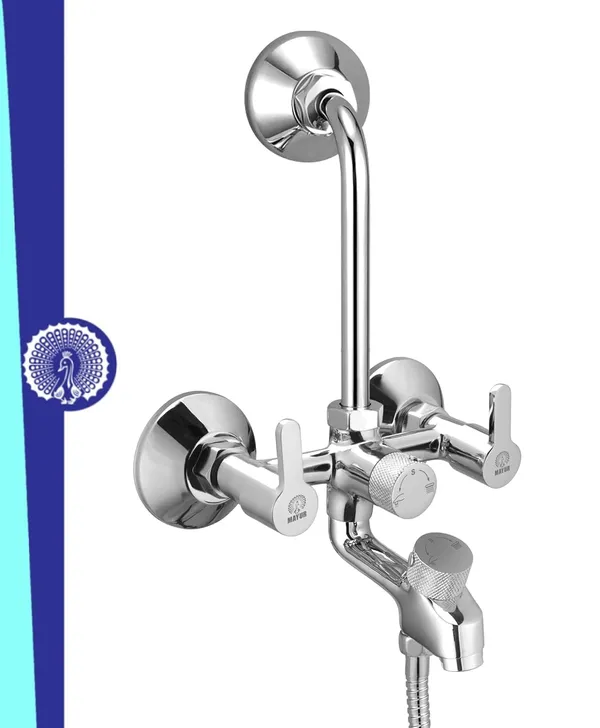 MAYUR_ÖCICH_Brass_3-In-1_Wall_Mixer_Tap_For_Bathroom_With_Overhead_&_Hand_Shower_Arrangement_|_Chrome_Finish,_Hot_&_Cold_Water_Mixer,_10-Year_Warranty