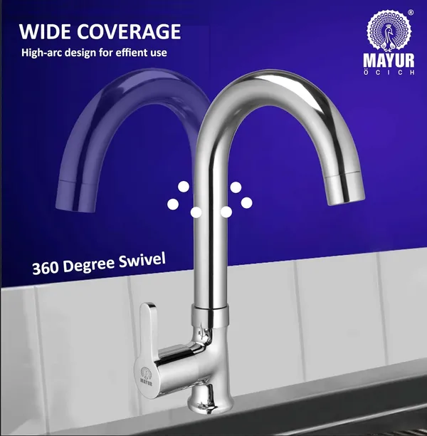 MAYUR_ÖCICH_Brass_Swan_Neck_Kitchen_Sink_Tap_With_360_Swivel_Spout_|_Chrome_Finish_|_Cold_Water_Faucet_|_10-Year_Warranty