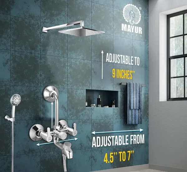 Silver_Brass_3-In-1_Wall_Mixer_Tap_For_Bathroom_With_6_Inch_Overhead_And_Hand_Shower_Set_(Fusion-2710-Rain-Gflow)