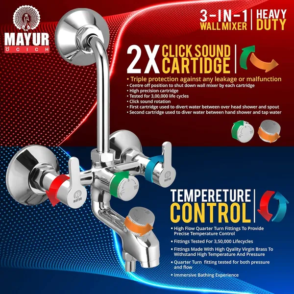 Silver_Brass_3-In-1_Wall_Mixer_Tap_For_Bathroom_With_6_Inch_Overhead_And_Hand_Shower_Set_(Fusion-2710-Rain-Gflow)