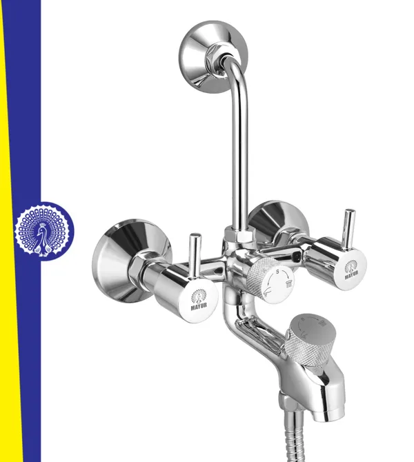 MAYUR_ÖCICH_Brass_3-In-1_Wall_Mixer_Tap_For_Bathroom_With_Overhead_&_Hand_Shower_Arrangement_|_Chrome_Finish_|_Hot_&_Cold_Water_Mixer_|_10-Year_Warranty