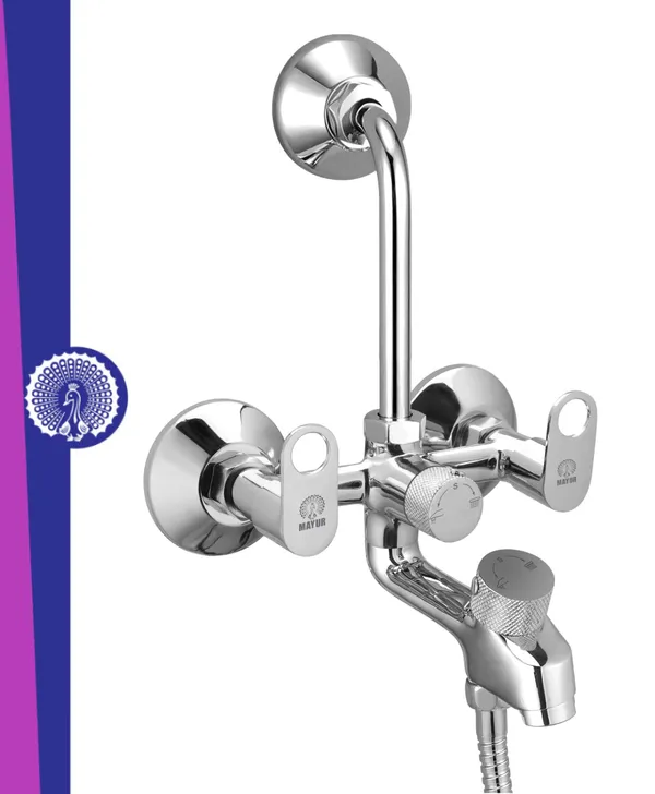 MAYUR_ÖCICH_Brass_3-In-1_Wall_Mixer_Tap_For_Bathroom_With_Overhead_&_Hand_Shower_Arrangement_|_Chrome_Finish_|_Hot_&_Cold_Water_Mixer_|_10-Year_Warranty