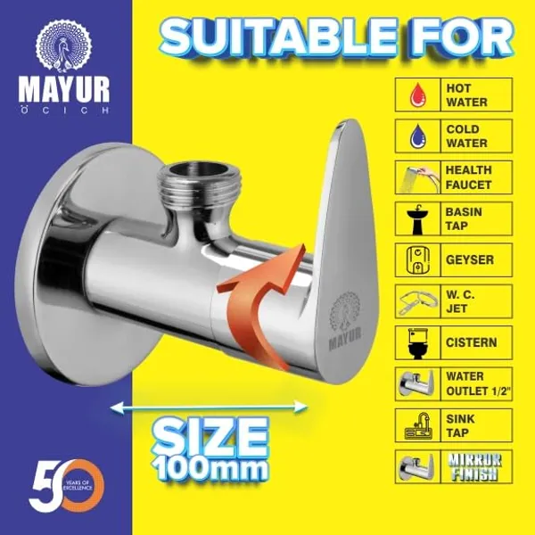 MAYUR_ÖCICH_Brass_Angle_Valve_With_Wall_Flange_For_Bathroom_And_Kitchen_(TRENDY)