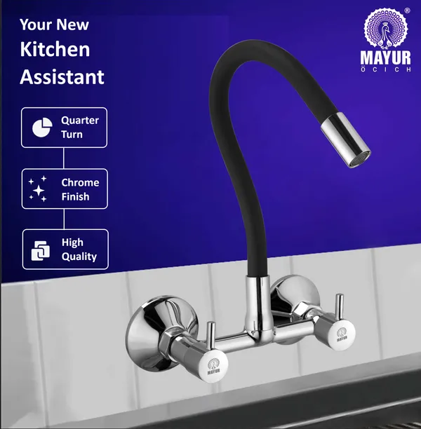 MAYUR_ÖCICH_Brass_Kitchen_Sink_Mixer_Tap_|_Flexible_360_Silicone_Swivel_Spout_|_Hot_&_Cold_Dual_Handle_Faucet_For_Kitchen_|_Chrome_Finish_|_10-Year_Warranty