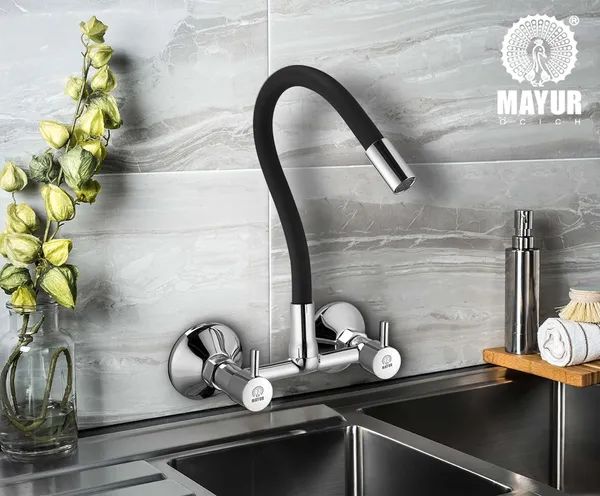 MAYUR_ÖCICH_Brass_Kitchen_Sink_Mixer_Tap_|_Flexible_360_Silicone_Swivel_Spout_|_Hot_&_Cold_Dual_Handle_Faucet_For_Kitchen_|_Chrome_Finish_|_10-Year_Warranty