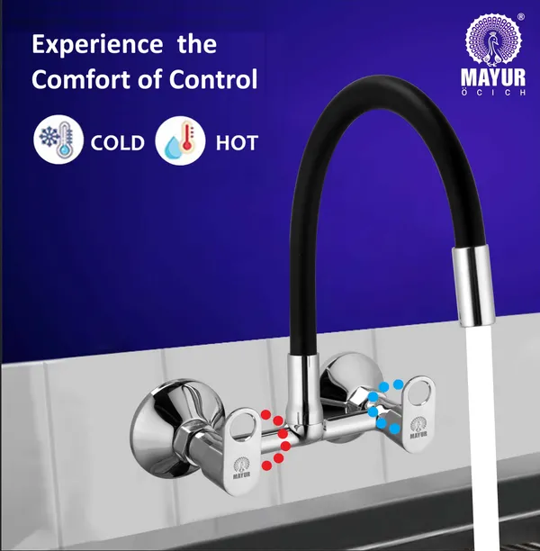 MAYUR_ÖCICH_Brass_Kitchen_Sink_Mixer_Tap_|_Flexible_360_Silicone_Swivel_Spout_|_Hot_&_Cold_Dual_Handle_Faucet_For_Kitchen_|_Chrome_Finish_|_10-Year_Warranty