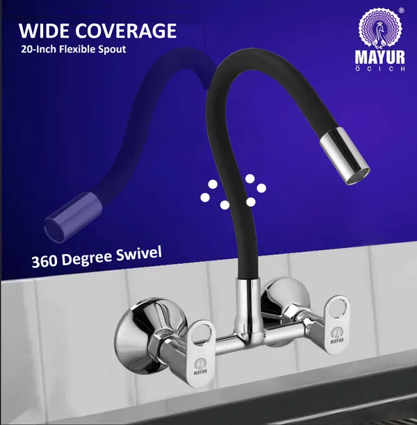MAYUR_ÖCICH_Brass_Kitchen_Sink_Mixer_Tap_|_Flexible_360_Silicone_Swivel_Spout_|_Hot_&_Cold_Dual_Handle_Faucet_For_Kitchen_|_Chrome_Finish_|_10-Year_Warranty