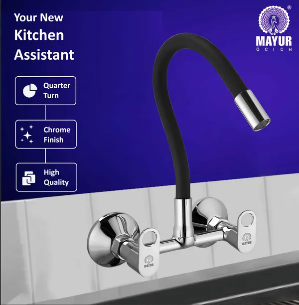 MAYUR_ÖCICH_Brass_Kitchen_Sink_Mixer_Tap_|_Flexible_360_Silicone_Swivel_Spout_|_Hot_&_Cold_Dual_Handle_Faucet_For_Kitchen_|_Chrome_Finish_|_10-Year_Warranty