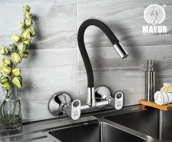 MAYUR_ÖCICH_Brass_Kitchen_Sink_Mixer_Tap_|_Flexible_360_Silicone_Swivel_Spout_|_Hot_&_Cold_Dual_Handle_Faucet_For_Kitchen_|_Chrome_Finish_|_10-Year_Warranty