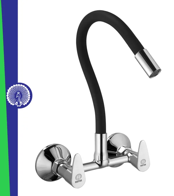 Brass_Kitchen_Sink_Mixer_Tap_|_Flexible_360_Silicone_Swivel_Spout_|_Hot_&_Cold_Dual_Handle_Faucet_For_Kitchen_|_Chrome_Finish_With_10-Year_Warranty_(Trendy-1704SF).