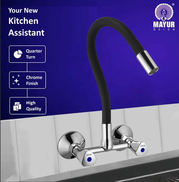 MAYUR_ÖCICH_Brass_Kitchen_Sink_Mixer_Tap_|_Flexible_360_Silicone_Swivel_Spout_|_Hot_&_Cold_Dual_Handle_Faucet_For_Kitchen_|_Chrome_Finish_|_10-Year_Warranty
