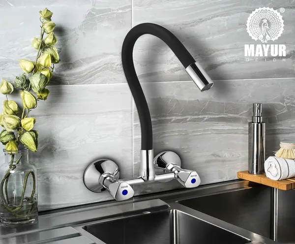 MAYUR_ÖCICH_Brass_Kitchen_Sink_Mixer_Tap_|_Flexible_360_Silicone_Swivel_Spout_|_Hot_&_Cold_Dual_Handle_Faucet_For_Kitchen_|_Chrome_Finish_|_10-Year_Warranty