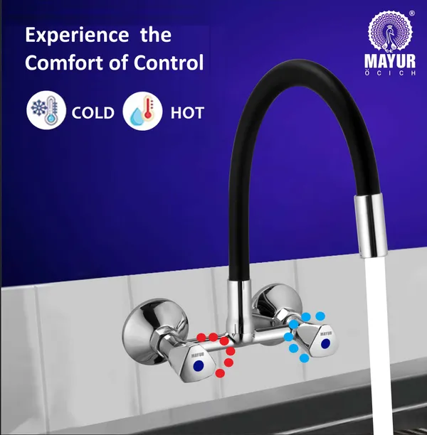 MAYUR_ÖCICH_Brass_Kitchen_Sink_Mixer_Tap_|_Flexible_360_Silicone_Swivel_Spout_|_Hot_&_Cold_Dual_Handle_Faucet_For_Kitchen_|_Chrome_Finish_|_10-Year_Warranty