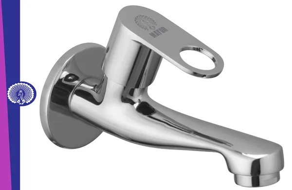 Brass_Long_Body_Bib_Tap_For_Bathroom_And_Kitchen_With_Wall_Flange_(Ornix-3206)_10_Years_Warranty