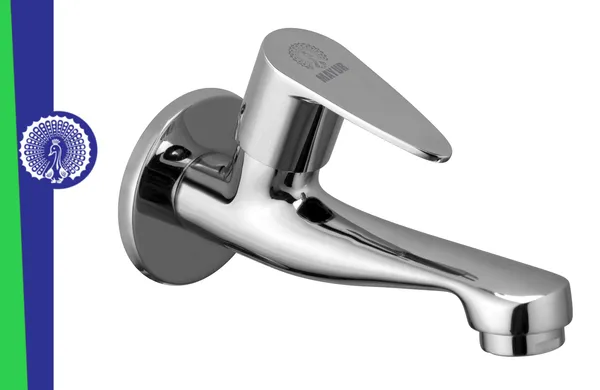 Brass_Long_Body_Bib_Tap_For_Bathroom_And_Kitchen_With_Wall_Flange_(Trendy-1206)_10_Years_Warranty