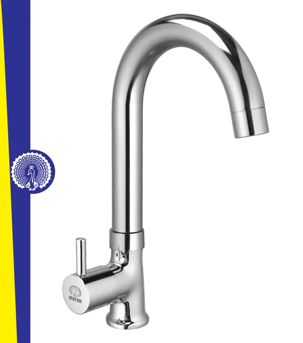 MAYUR_ÖCICH_Brass_Swan_Neck_Kitchen_Sink_Tap_With_360_Swivel_Spout_|_Chrome_Finish_|_Cold_Water_Faucet_|_10-Year_Warranty