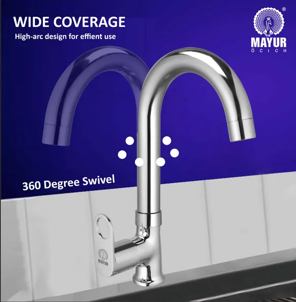 MAYUR_ÖCICH_Brass_Swan_Neck_Kitchen_Sink_Tap_With_360_Swivel_Spout_|_Chrome_Finish_|_Cold_Water_Faucet_|_10-Year_Warranty