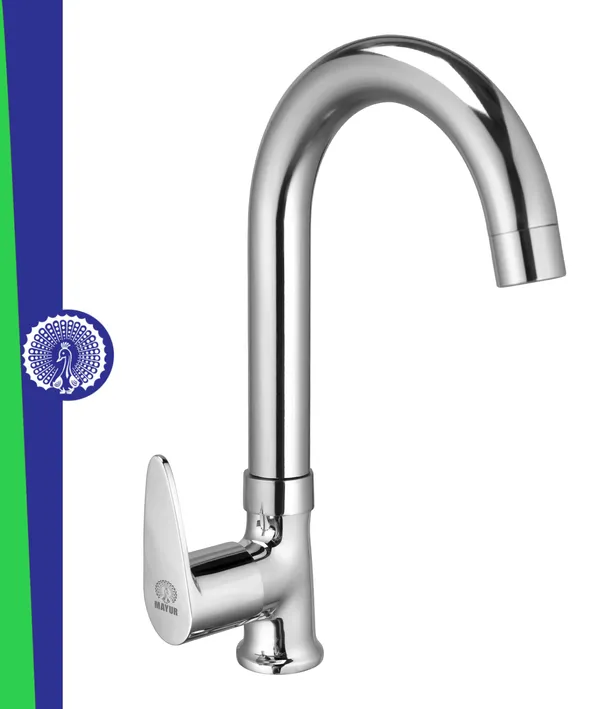 MAYUR_ÖCICH_Brass_Swan_Neck_Kitchen_Sink_Tap_With_360_Swivel_Spout_|_Chrome_Finish_|_Cold_Water_Faucet_|_10-Year_Warranty