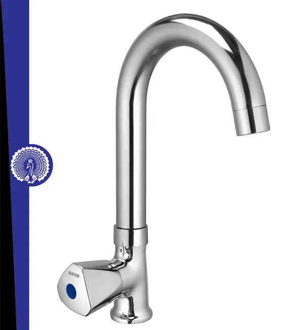Brass_Swan_Neck_Kitchen_Sink_Tap_With_360_Swivel_Spout_(Tri)_|_Chrome_Finish,_Cold_Water_Faucet,_Premium_Brass_Construction,_10-Year_Warranty