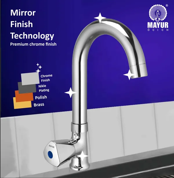 Brass_Swan_Neck_Kitchen_Sink_Tap_With_360_Swivel_Spout_(Tri)_|_Chrome_Finish,_Cold_Water_Faucet,_Premium_Brass_Construction,_10-Year_Warranty