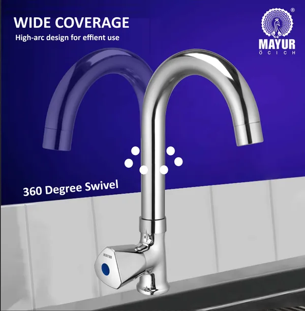 Brass_Swan_Neck_Kitchen_Sink_Tap_With_360_Swivel_Spout_(Tri)_|_Chrome_Finish,_Cold_Water_Faucet,_Premium_Brass_Construction,_10-Year_Warranty