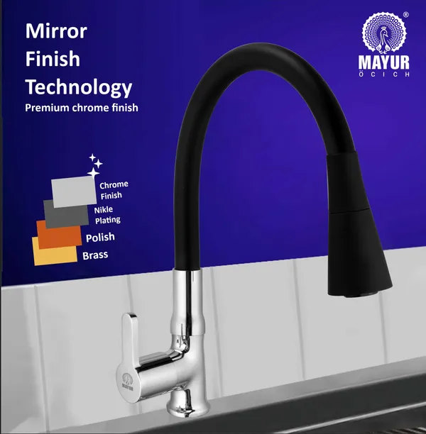 MAYUR_ÖCICH_Brass_Swan_Neck_Kitchen_Sink_Tap_With_Flexible_Dual_Flow_Spout_|_360_Swivel_|_Cold_Water_Faucet_With_Silicone_Spout_|_Chrome_Finish_|_Premium_Brass_Build_|_10-Year_Warranty_(FUSION)