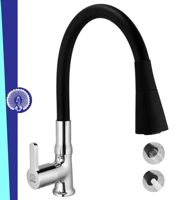MAYUR_ÖCICH_Brass_Swan_Neck_Kitchen_Sink_Tap_With_Flexible_Dual_Flow_Spout_|_360_Swivel_|_Cold_Water_Faucet_With_Silicone_Spout_|_Chrome_Finish_|_Premium_Brass_Build_|_10-Year_Warranty_(FUSION)