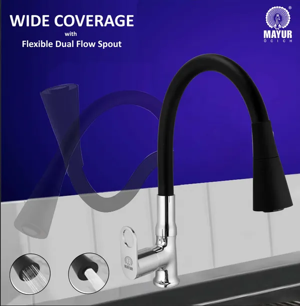 MAYUR_ÖCICH_Brass_Swan_Neck_Kitchen_Sink_Tap_With_Flexible_Dual_Flow_Spout_|_360_Swivel_|_Cold_Water_Faucet_With_Silicone_Spout_|_Chrome_Finish_|_Premium_Brass_Build_|_10-Year_Warranty_(ORNIX)