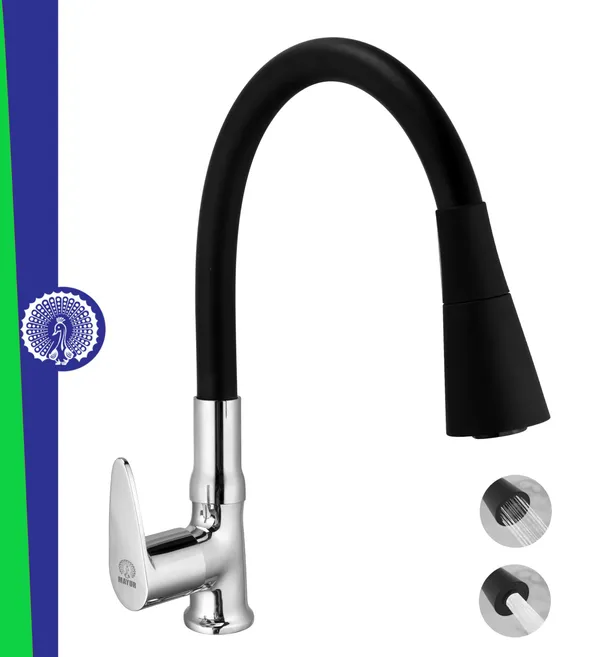 MAYUR_ÖCICH_Brass_Swan_Neck_Kitchen_Sink_Tap_With_Flexible_Dual_Flow_Spout_|_360_Swivel_|_Cold_Water_Faucet_With_Silicone_Spout_|_Chrome_Finish_|_Premium_Brass_Build_|_10-Year_Warranty_(TRENDY)