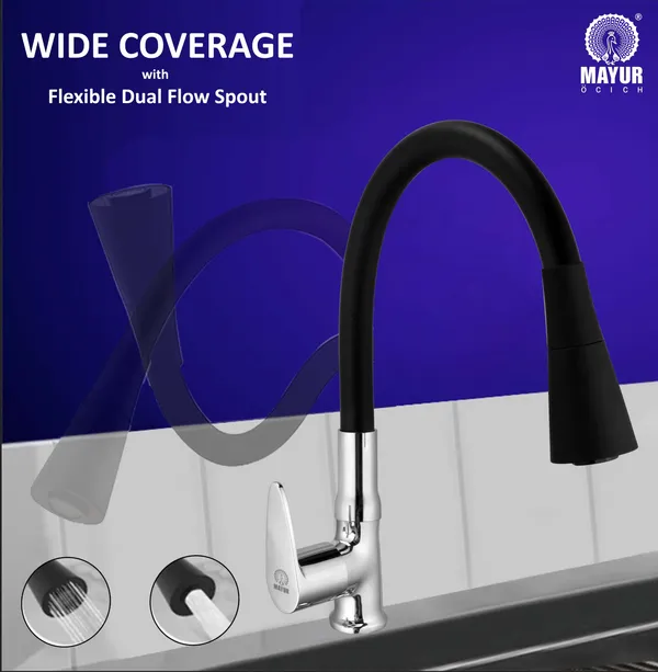 MAYUR_ÖCICH_Brass_Swan_Neck_Kitchen_Sink_Tap_With_Flexible_Dual_Flow_Spout_|_360_Swivel_|_Cold_Water_Faucet_With_Silicone_Spout_|_Chrome_Finish_|_Premium_Brass_Build_|_10-Year_Warranty_(TRENDY)